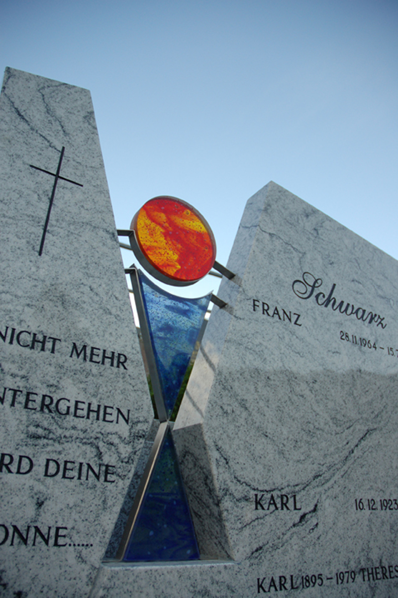 grafmonument van glas op maat
