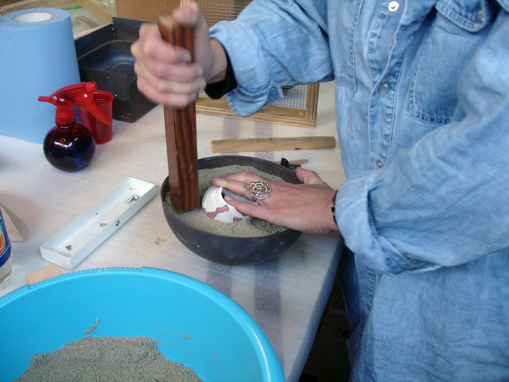 sandcasting in actie